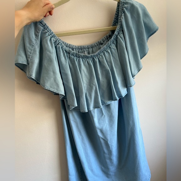 Urban outfitters off the shoudler denim dress in small - Picture 5 of 5